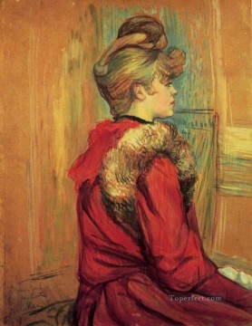 毛皮を着た少女 マドモアゼル ジャンヌ・フォンテーヌ 1891 トゥールーズ ロートレック アンリ・ド Oil Paintings